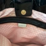 Liz Claiborne Vintage Y2K Black Patent Leather Pink Dot Shoulder Bag Purse Photo 3