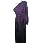 Bronx and Banco Women's Metallic Purple Florence One Shoulder Gown Dress Size XL Photo 3
