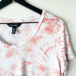 Ellen Tracy  Coral Tie Dye Scoop Neck Tee Shirt Women’s L Photo 3