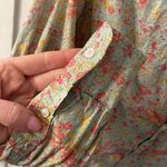 Frank & Eileen Size XS Eileen Relaxed Cotton Floral Button Up Shirt Pink Seafoam Photo 7