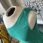 Anrabess one shoulder green midi dress size large ruffle pleated smocked dress Photo 7