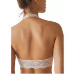 Free People Last Dance Lace Halter Bralette in Ivory Size Large NWT RT $38 Photo 1