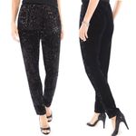 Chico's nwt // sequin velvet tapered ankle pull on dress pants Photo 8