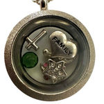Floating Charm silver tone Locket necklace Photo 0