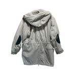 Fleet Street Beige/Green Jacket Pockets Collar Hood Zip/Snap Up Lined See Measur Photo 6