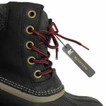 Sorel NEW slimpack II Lace Up Waterproof Boots Wedge Heel Black Size 6 Photo 7