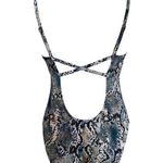 Shade & Shore women's size medium multi color snakeskin one piece swimsuit Photo 3