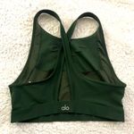 Alo Yoga  Ripped Warrior Bra‎ sports bra hunter green size small Photo 3