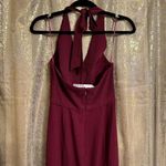 Dress the Population  Shiloh Dark Magenta Halter Maxi Dress XS NWT Photo 2