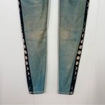 Teeki  Teal Blue Moon Phases Hot Pants Leggings Photo 10