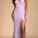 Lulus Lavender Lace Maxi Dress Photo 0