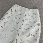 H&M Limited Edition Midi White Eyelet Embroidery Satin Skirt pencil cutout lace Photo 5