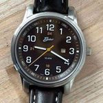 Belair Rare Ladies Watch Brown Dial Brown Leather Strap White Stitching Date NWT Photo 3