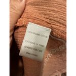 Garnet Hill Boho Coastal Orange Cream Pinstripe Embroidered Tassel Tunic Top Photo 7