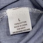 Eden & Olivia  women’s size large dark blue white hi low button front long sleeve Photo 5