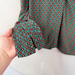 Forever 21 Women's Button Up Blouse Geometric Print Long Sleeve Top Size Large Photo 1