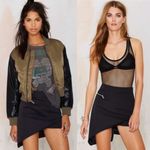 Nasty Gal Black Asymmetric Mini Skirt with Zipper Detail Photo 6