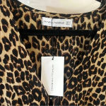 Faithfull the Brand 515 NWT Faithful the Brand Leopard Print Wrap Blouse Size 4 Photo 4