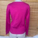 Maurice's Womens Size small Dark Fuchsia Ruched Button Front Long Sleeve Cardigan Photo 4