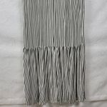 Hailey & Co. Womens Maternity Dress L White Black Striped Ruffled Maxi Tiered Photo 1