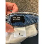 EXPRESS Mom Jeans Super High Rise Size 8 Light Wash Straight Leg Photo 5