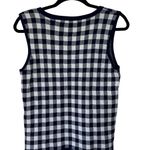 Draper James  Cardigan Set‎ Gold Button Navy and White Gingham Print Old Money Photo 4