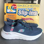 Skechers Arch Fit Slip-Ins Navy Blue Size 7.5 Photo 0