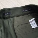 Loft NWT Curvy Straight Trouser Dress Pants | Dark Olive Green | 12 Photo 3