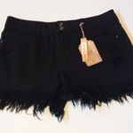 True Craft Black Brooklyn Festival Denim Shorts-Size 15-Frayed-Distressed-NEW Photo 0