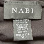 NABI Black Cold Shoulder Thick Straps 3/4th Sleeves Stretchy Material Sz XL. Photo 7