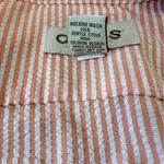 Orvis Women’s  Peach White Zip Front Seersucker Jacket Photo 3