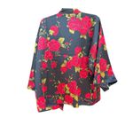 Victoria's Secret VICTORIA'S SECRETRed Rose Satin Bed Jacket Kimono Robe Size XS NWT Photo 3
