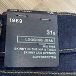 Gap 1969 Denim Women's 31 Short Legging Jean Mid Rise Dark wash NWT Stretch Y2K Photo 11