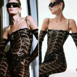 NEW ARRIVALS Ilkyaz Özel Moss Jumpsuit El Hedonismo Black Lace Size 36 (US 2 Photo 16