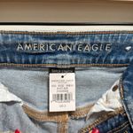 American Eagle  high rise light wash distressed stretch denim mini skirt 2 NWT Photo 6