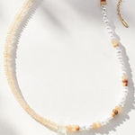 Anthropologie  Starfish Pendant Beaded Necklace in Pink NWT Photo 0