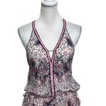 Poupette St Barth Nola Mini Dress Geometric Print Women’s Size Small Racerback White Photo 3