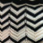 Dress Barn Black White Knit Dress Chevron Fit & Flare Women’s Size Medium Photo 2