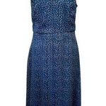 Lulus Dreams of Love royal blue & red floral sleeveless midi dress size M Photo 0