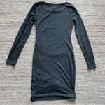 Leith  Ruched Long Sleeve Body Con Dress Grey Photo 2