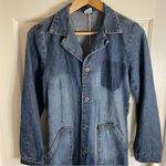 Ted Marynus Classic Blue Denim Duster Jacket Size Petite dress romper retro Photo 2