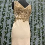 Narianna White & Gold Homecoming Dress Photo 1