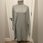 J.Crew Lowell Gray Merino Wool Blend Super Soft Turtleneck Sweater Dress Photo 1