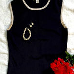 Petite Sophisticate Womens Tank Top Size S Black Round Neck Sleveeles Casual Photo 0