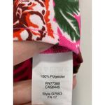 J.Crew  Bright Pink Tropical Floral V-Neck Sleeveless Top Sz 4 Resort Girl Boss Photo 3