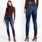 Johnny Was The Skimny Blue Jean Stretch Lux Denim Size 26 Printed Designer Dark Photo 2