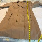 Roz & Ali  Beige Tan Belted Trench Coat Double Breasted Women’s Size Medium Photo 10
