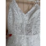 Lulus NWT Glorious Luxury White Sheer Tulle Embroidered Beaded Maxi Dress Sz XL Photo 7