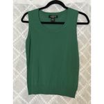 August Silk Knit Green Sweater Vest Sleeveless Womens Sz PS Silk Blend EUC Photo 1