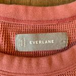 Everlane  Blush Mauve Thermal Top TEE Short Sleeve  L Large Photo 6